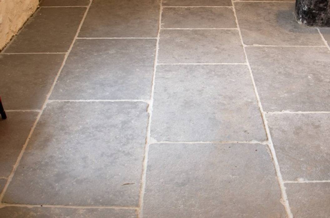 Worn Grey Limestone Floors of Stone Ltd Rustic style walls & floors