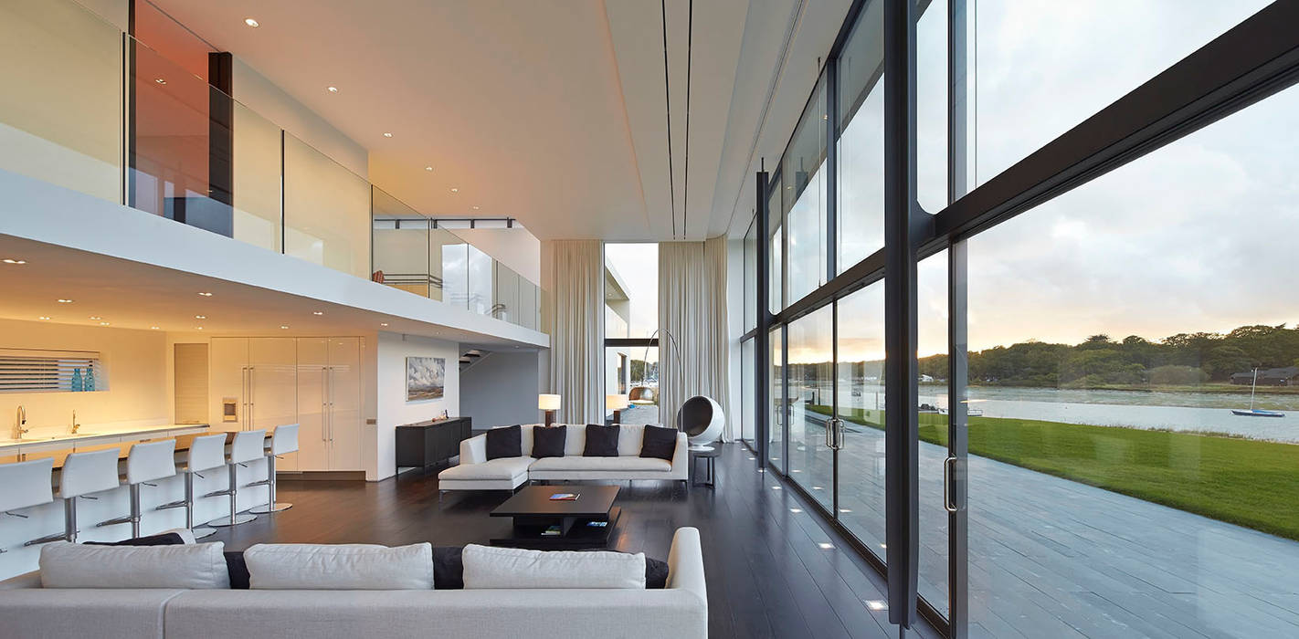 Yachtsman's House, The Manser Practice Architects + Designers The Manser Practice Architects + Designers Modern living room