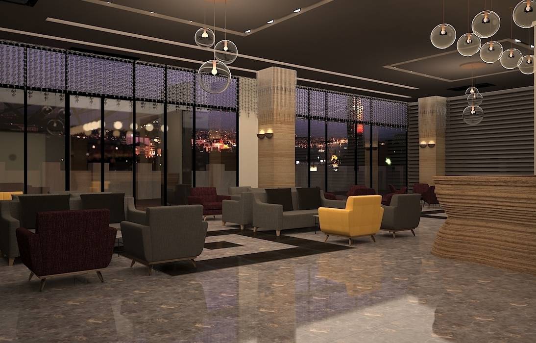 Nearport Hotel-Lobby Istanbul, teknogrup design teknogrup design Commercial spaces Hotels