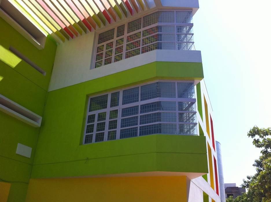 VISHWAKSENA VIDYA VIKAS SCHOOL , Muraliarchitects Muraliarchitects Asian style balcony, veranda & terrace