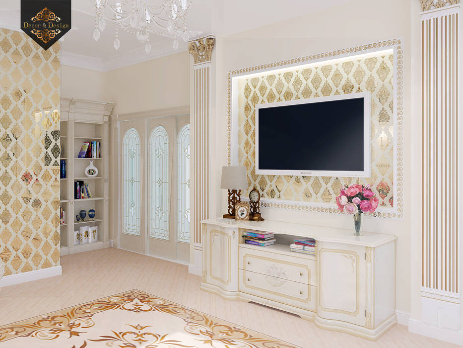 Золотая классика / трехкомнатная квартира в Казани по ул. Муштари, Decor&Design Decor&Design Salon classique