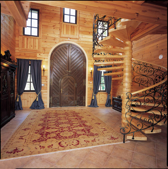 ELK Kundenhaus, ELK Fertighaus GmbH ELK Fertighaus GmbH Rustic style corridor, hallway & stairs