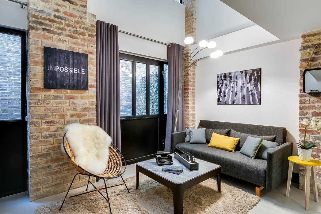 Loft parisien, Meero Meero Гостиная в стиле лофт