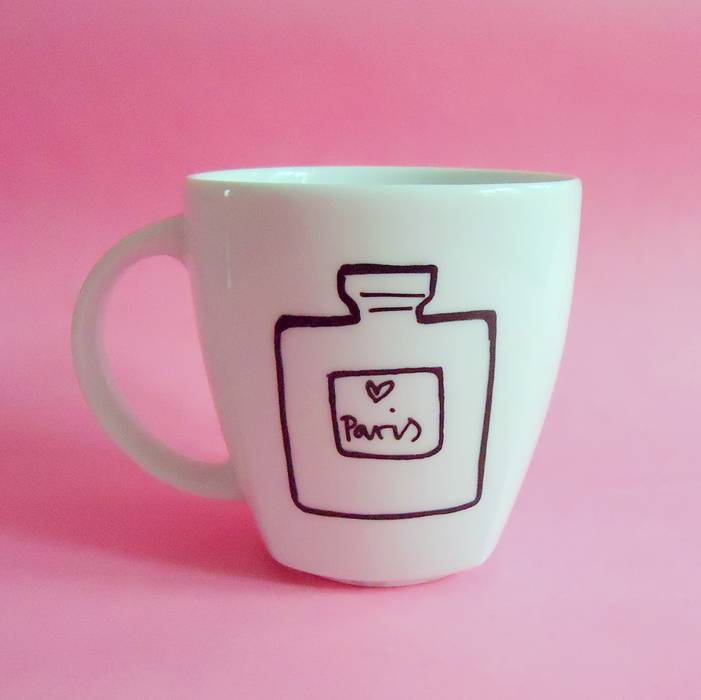 HAPPY PINK, My Mug Company My Mug Company Skandynawska kuchnia Sztućce, naczynia i szkło