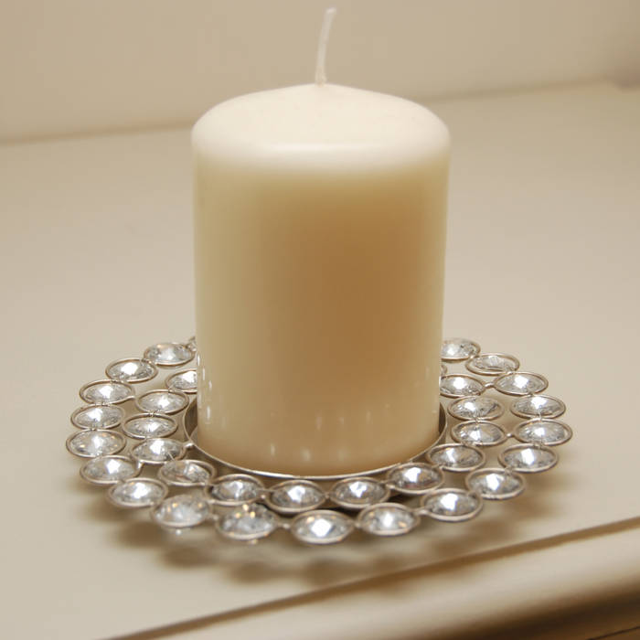 Jewelled Pillar Candleholder Adventino Salon classique Accessoires & décorations