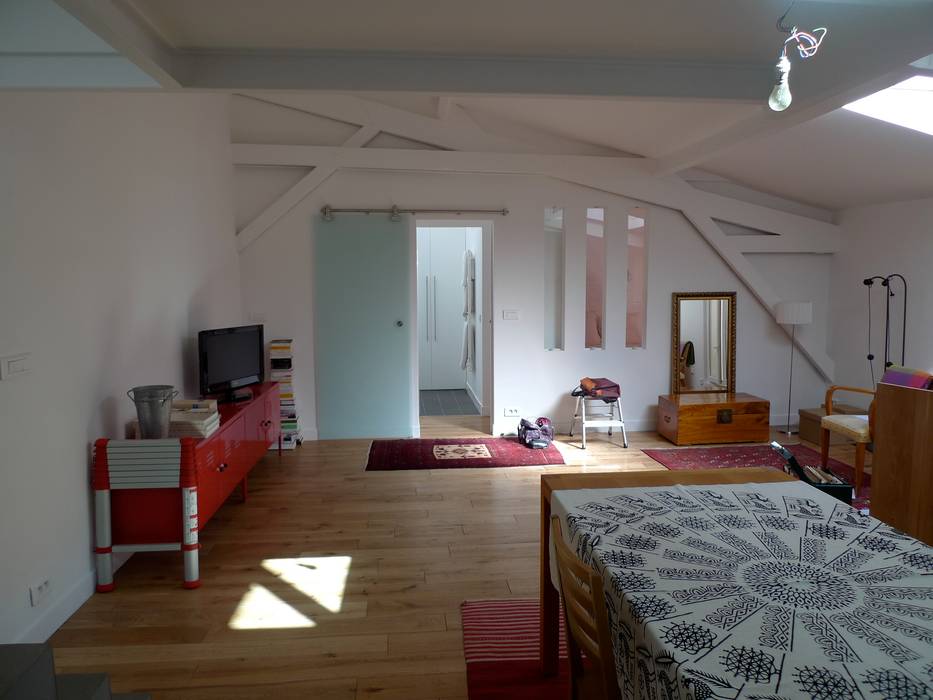 Loft de 70 m2 à Paris 12, pillonel lacoste pillonel lacoste Industrial style living room