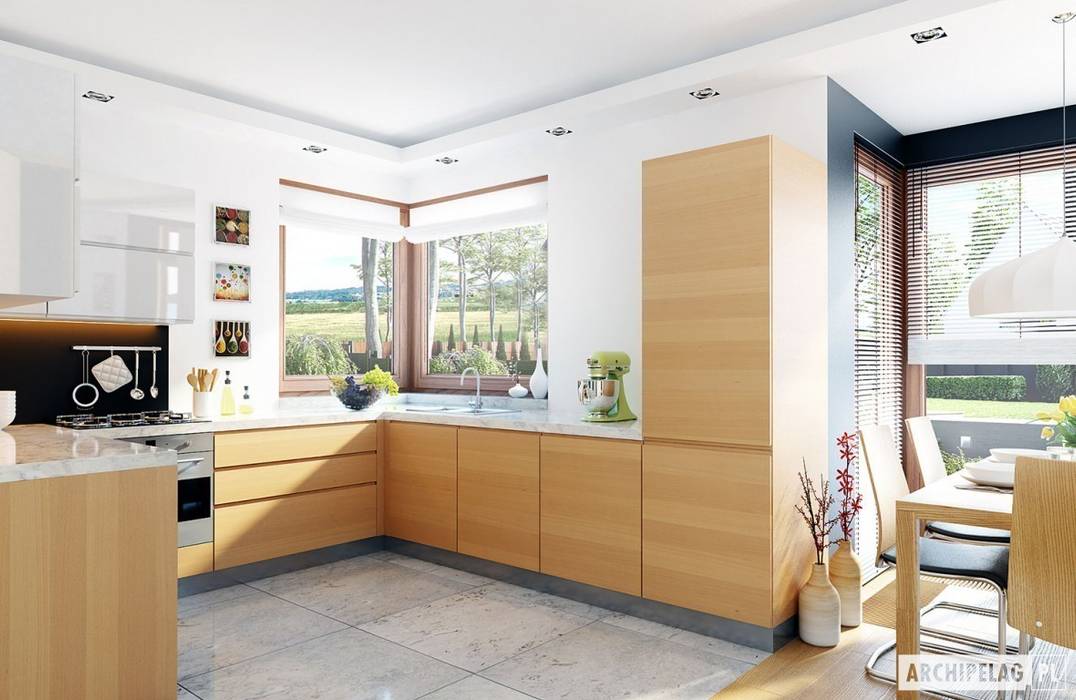 Projekt domu Mati G1 , Pracownia Projektowa ARCHIPELAG Pracownia Projektowa ARCHIPELAG Modern style kitchen