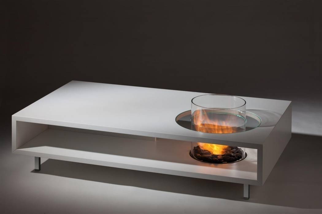 Coffee Fire Table Long Urban Icon Ruang Keluarga Modern Side tables & trays