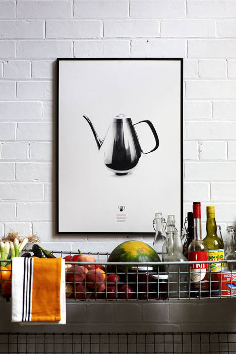 David Mellor - Embassy Teapot (1963) Hand Pulled Screen Print Lane Cocinas de estilo moderno Accesorios y textiles