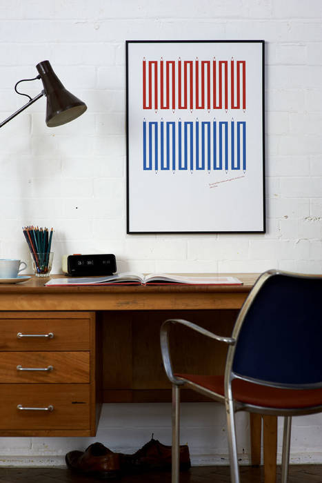 Einstein's Pencil Hand Pulled Screen Print Lane Modern style study/office Accessories & decoration