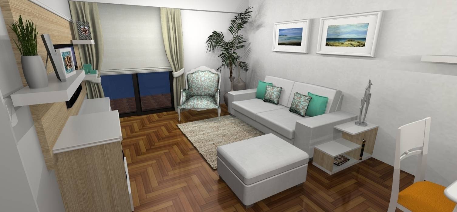 Render 3D - Sector 1 Muebles del angel Salones de estilo moderno