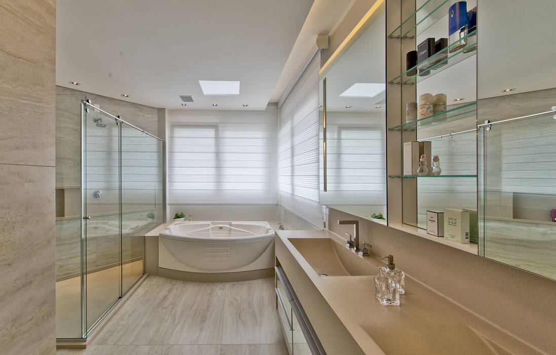 Cobertura de luxo, Espaço do Traço arquitetura Espaço do Traço arquitetura 現代浴室設計點子、靈感&圖片