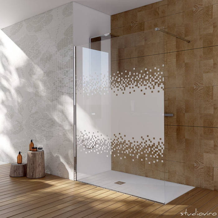 Virtual set Box doccia, studioviro studioviro Modern bathroom Bathtubs & showers