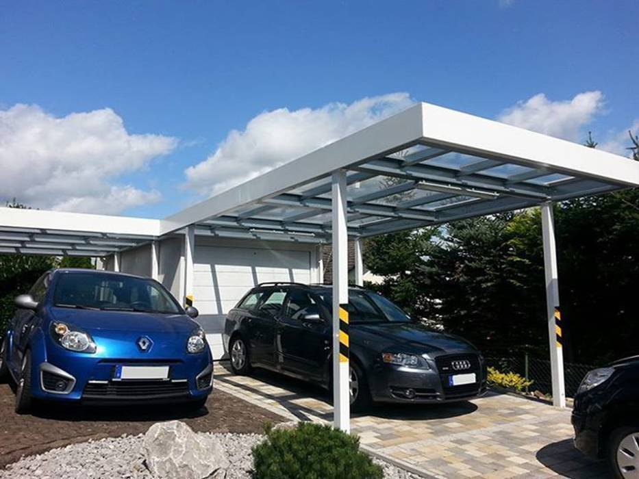 Schöne Carports mit tollem Design, ESB-Fertiggaragen und Carports ESB-Fertiggaragen und Carports 車庫/遮陽棚