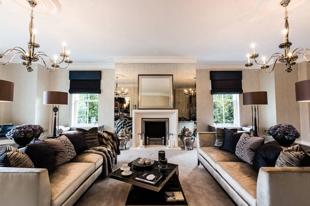 Living Room with Fireplace Luke Cartledge Photography Classic style living room