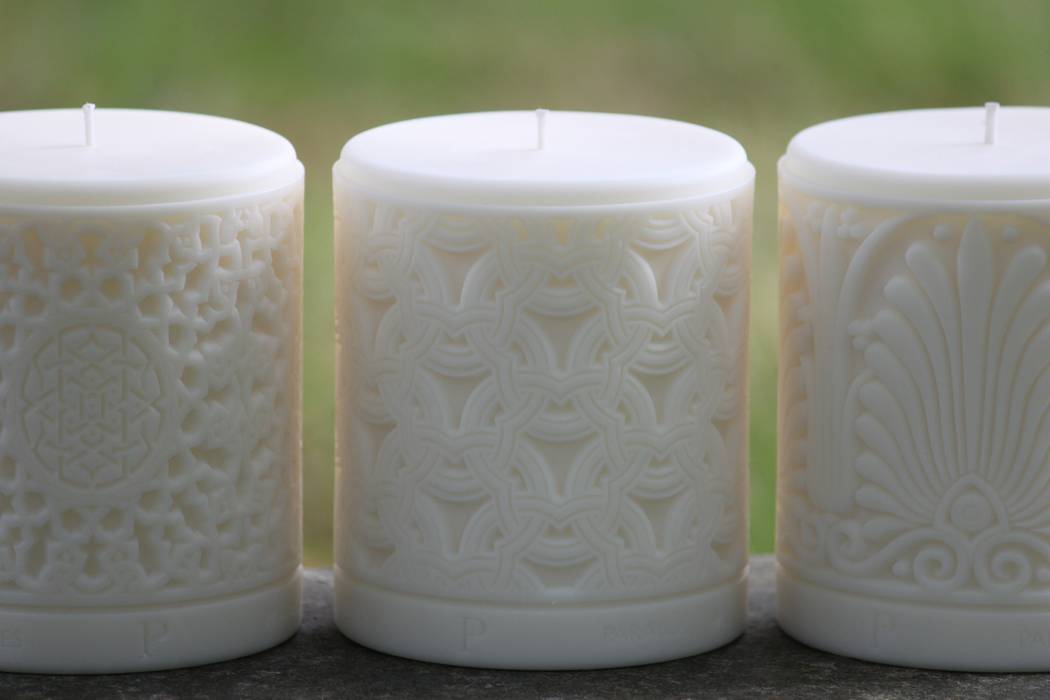 Luxury Middle Eastern, Moorish, Asian rapeseed wax candles Parable Designs Ltd Casas de estilo asiático Accesorios y decoración