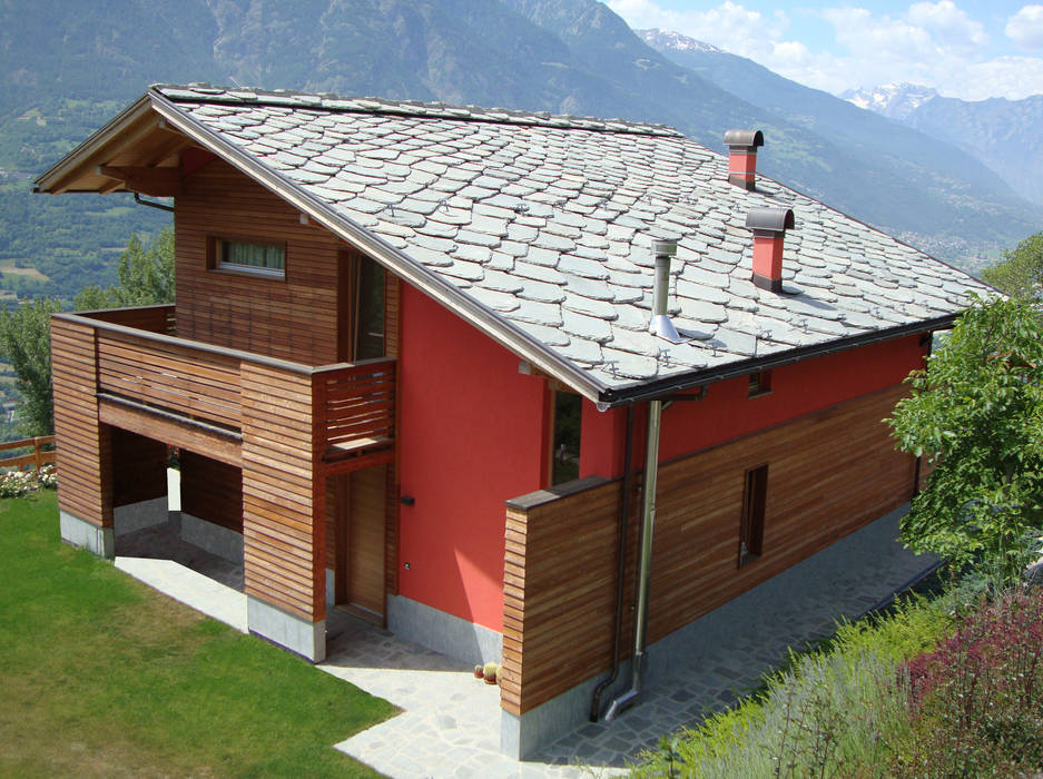 Villa in legno a Quart (AO), Eddy Cretaz Architetttura Eddy Cretaz Architetttura Maisons modernes