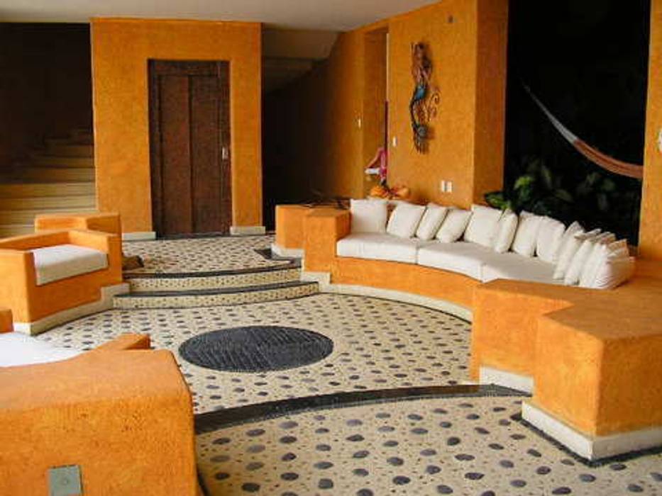 Quinta Miramar ACAPULCO Gro., PATIO MEXICANO PATIO MEXICANO Balcone, Veranda & Terrazza in stile tropicale