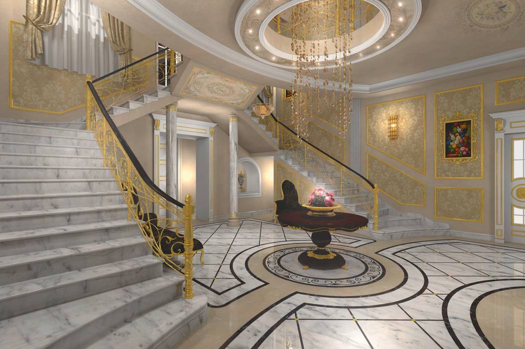 Villa Emirates, BenciDesign BenciDesign Ingresso, Corridoio & Scale in stile classico