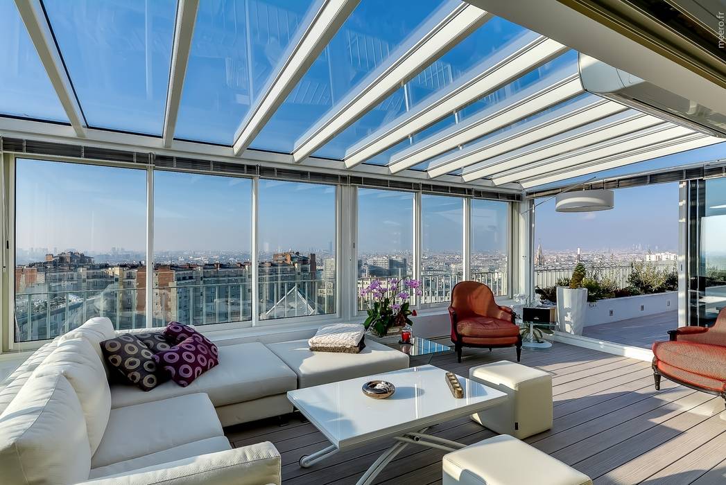 Loft à Paris, Meero Meero Balcone, Veranda & Terrazza in stile moderno