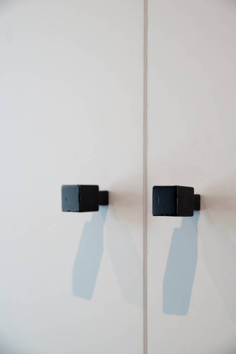 PQ 25 Furniture knob in dark iron Dauby Modern Corridor, Hallway and Staircase Storage