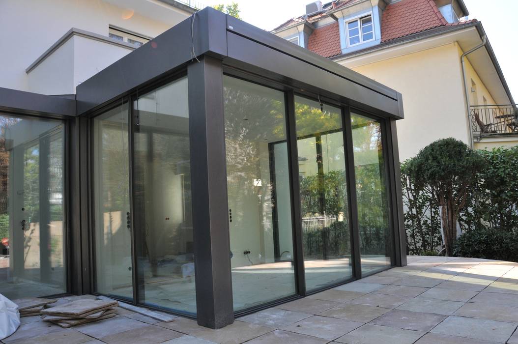 Anbau glashaus ab exklusives doppelhaus: wintergarten von ...