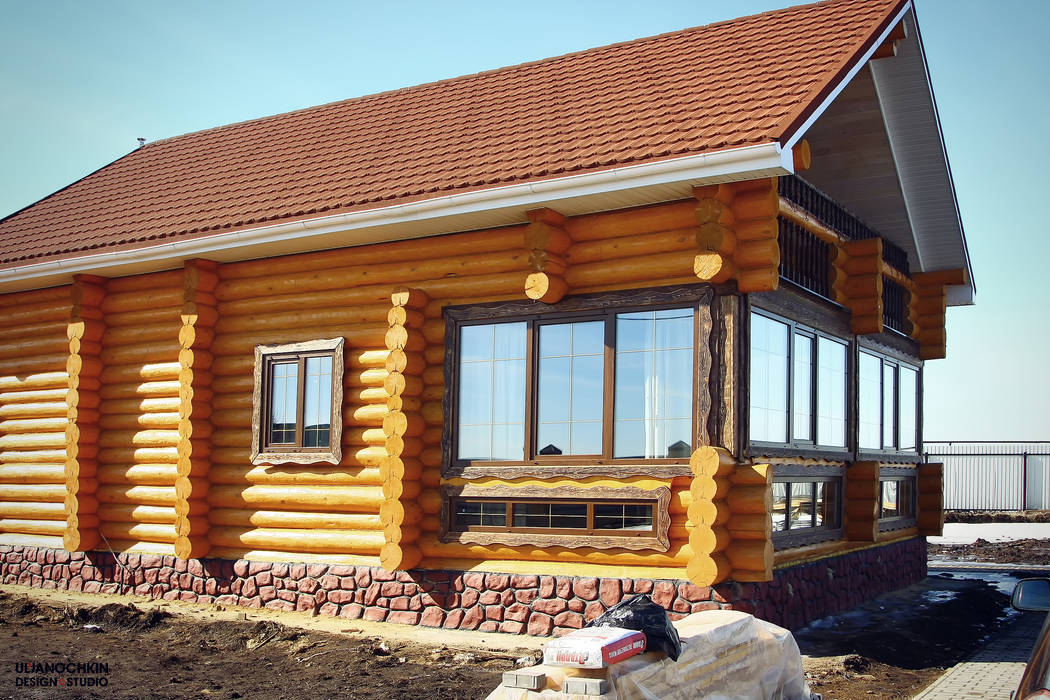 Деревянный дом , ULJANOCHKIN DESIGN*STUDIO ULJANOCHKIN DESIGN*STUDIO Country style houses