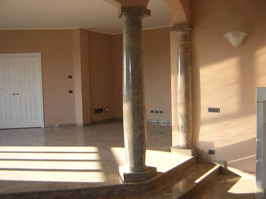 Colonne in marmo finitura lucida ramella alessandro snc soggiorno