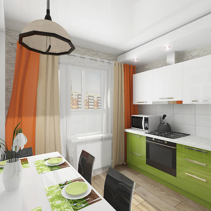 Двухкомнатная квартира в жилом комплексе "Юбилейный", Design Rules Design Rules Кухни в эклектичном стиле