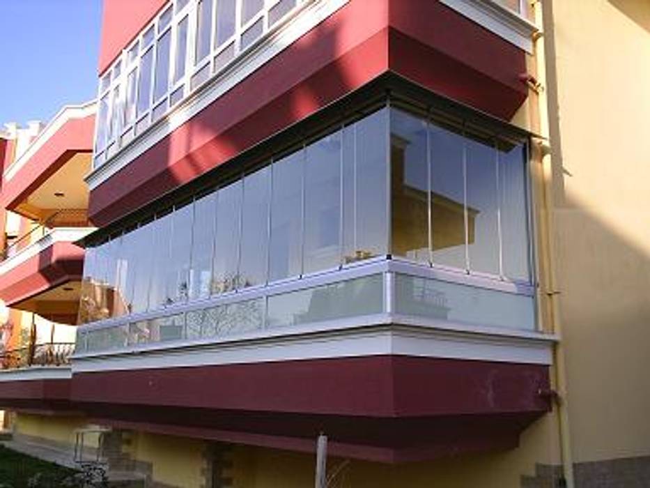 Cam Balkon, armoni yapı armoni yapı Modern Balkon, Veranda & Teras