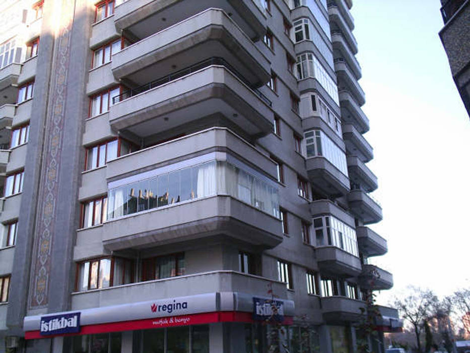 Cam Balkon, armoni yapı armoni yapı Modern Balkon, Veranda & Teras