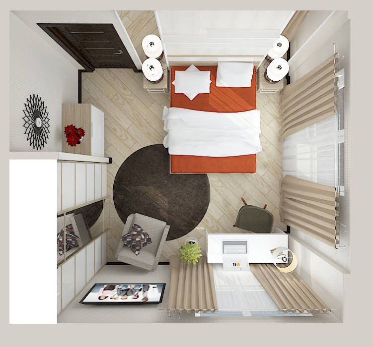 Квартира в жилом комплексе "Алиса", Design Rules Design Rules Eclectic style bedroom
