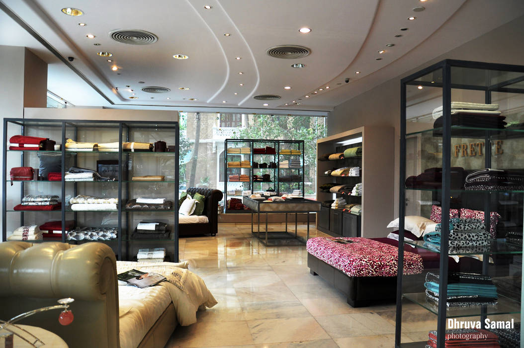 Frette - Colaba, Dhruva Samal & Associates Dhruva Samal & Associates Spazi commerciali Negozi & Locali commerciali