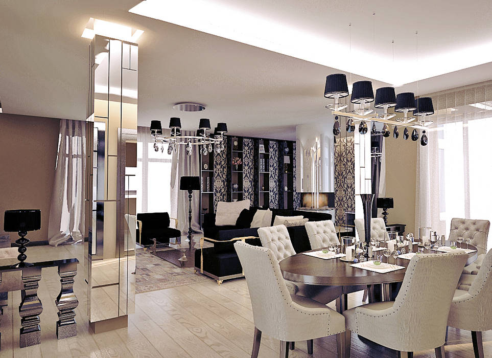 Grand Villa, Shtantke Interior Design Shtantke Interior Design Classic style dining room