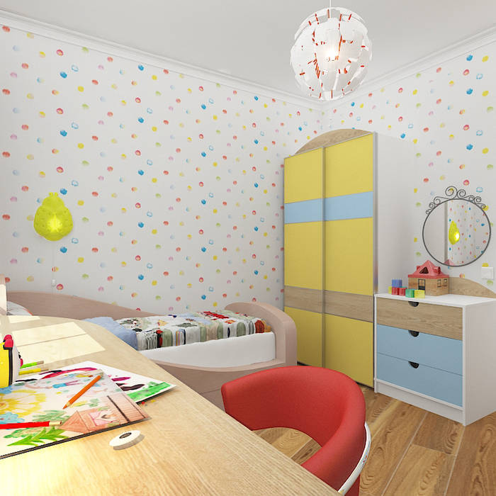 Трехкомнатная квартира, Design Rules Design Rules Детская комнатa в средиземноморском стиле