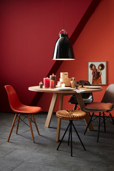 Trendfarbe Coral homify Moderne Esszimmer Tisch,Möbel,Sessel,Holz,Orange,Innenarchitektur,Die Architektur,Schreibtisch,Linie,Kompfort