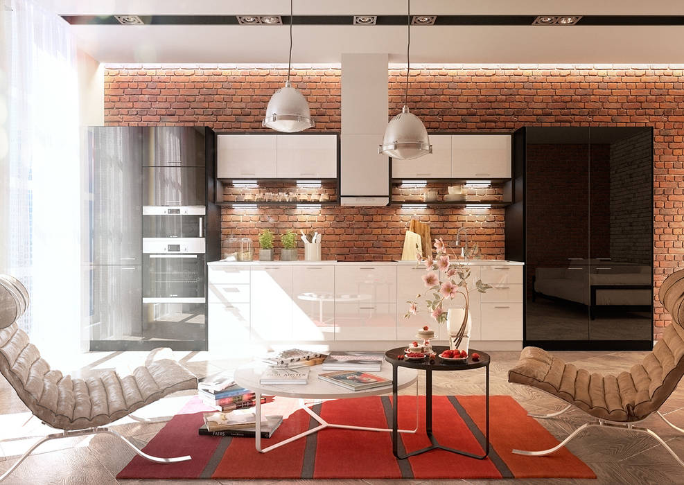 kitchen_loft, Дмитрий Каючкин Дмитрий Каючкин مطبخ