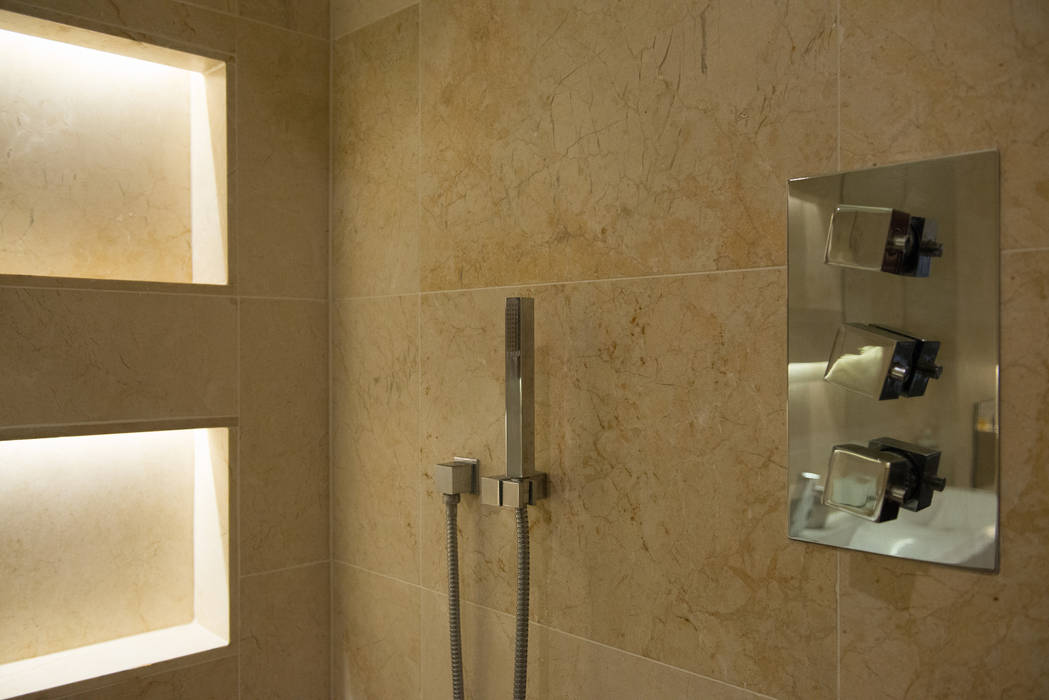 Shower area DDWH Architects Modern bathroom