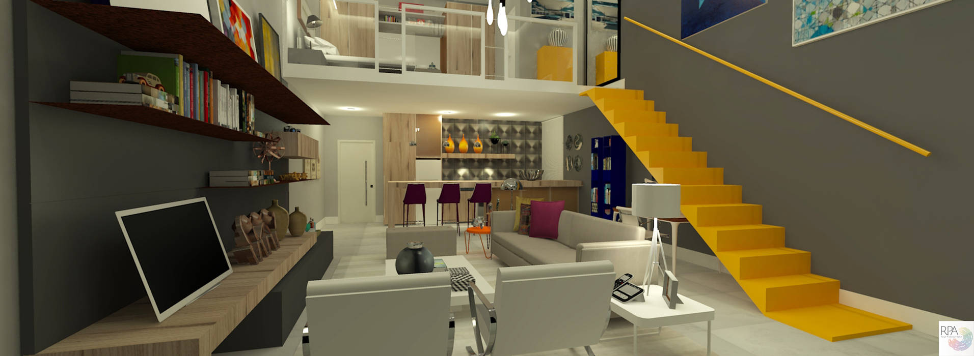 O Loft do Solteiro homify Salas de estar modernas