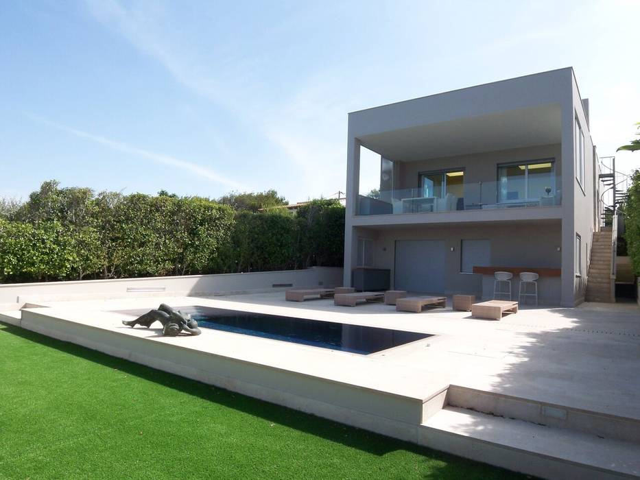 Reforma vivienda unifamiliar aislada - Cala LLombards, ESTUDI 353 ARQUITECTES SLPU ESTUDI 353 ARQUITECTES SLPU Single family home Beige