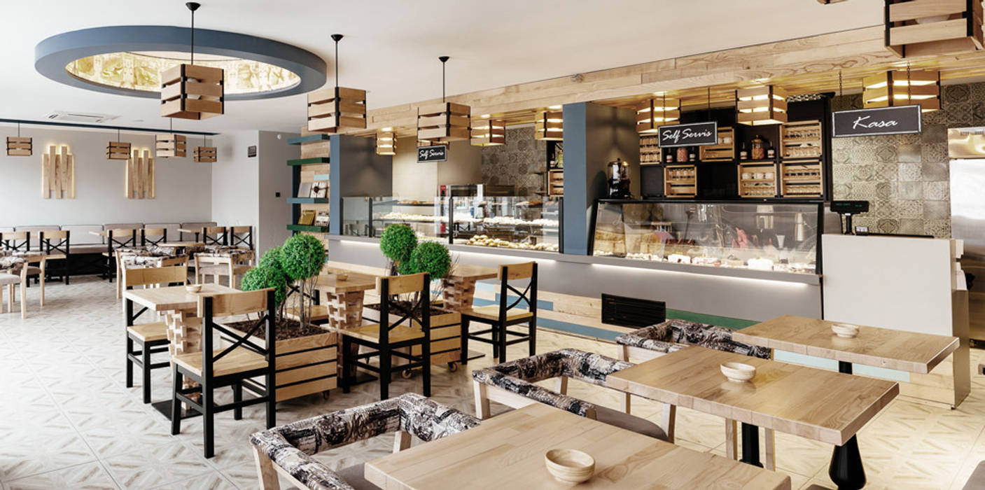 Balkaya Fırın & Cafe, Bilgece Tasarım Bilgece Tasarım Commercial spaces Gastronomy