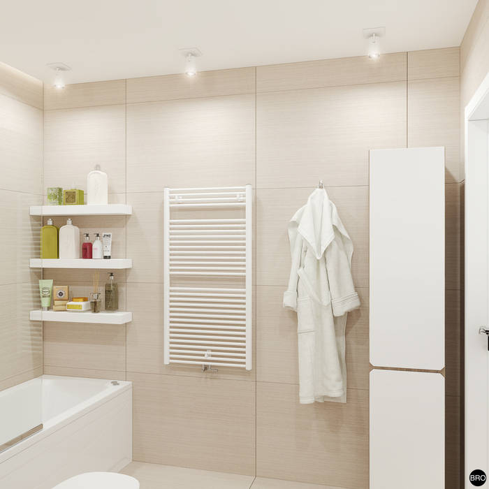 2-к квартира для молодой семьи, BRO Design Studio BRO Design Studio Ванная комната в стиле минимализм