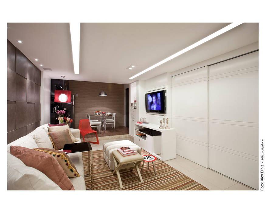 Loft Atalaia, Wesley Lemos Arquitetura & Design Wesley Lemos Arquitetura & Design Livings de estilo moderno
