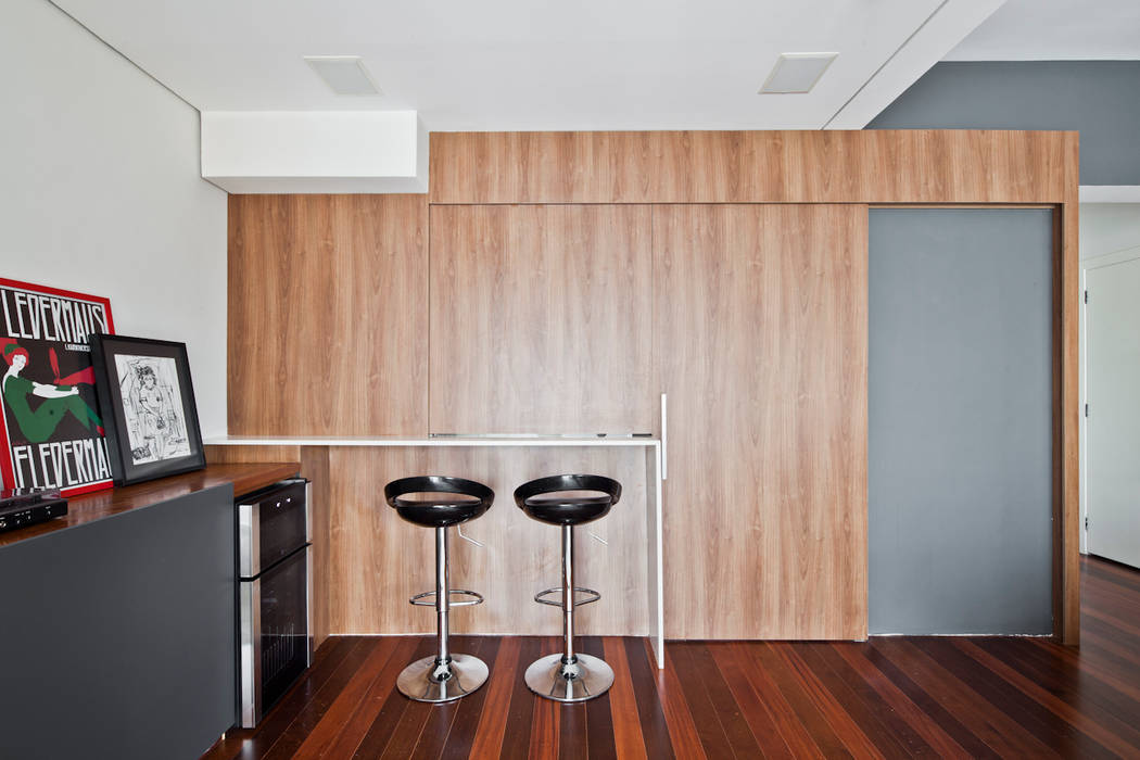 Apartamento Pinheiros, Laranja Lima Arquitetura Laranja Lima Arquitetura Salones de estilo minimalista