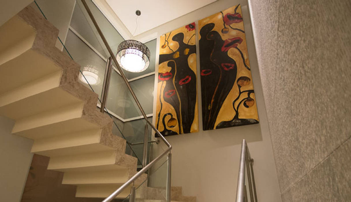 Residência - Tamboré Moran e Anders Arquitetura Corredores, halls e escadas modernos