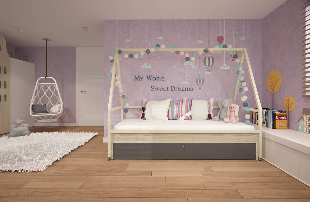 homify Minimalist nursery/kids room