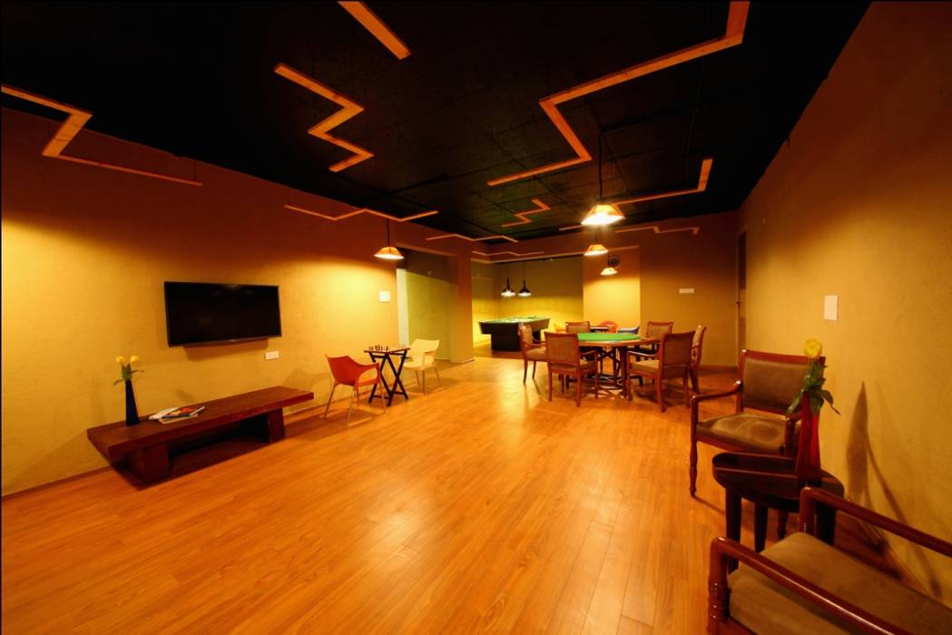 SKI Villa @ Aamby Valley, Lonavala, Pune, GreenLounge GreenLounge Modern media room