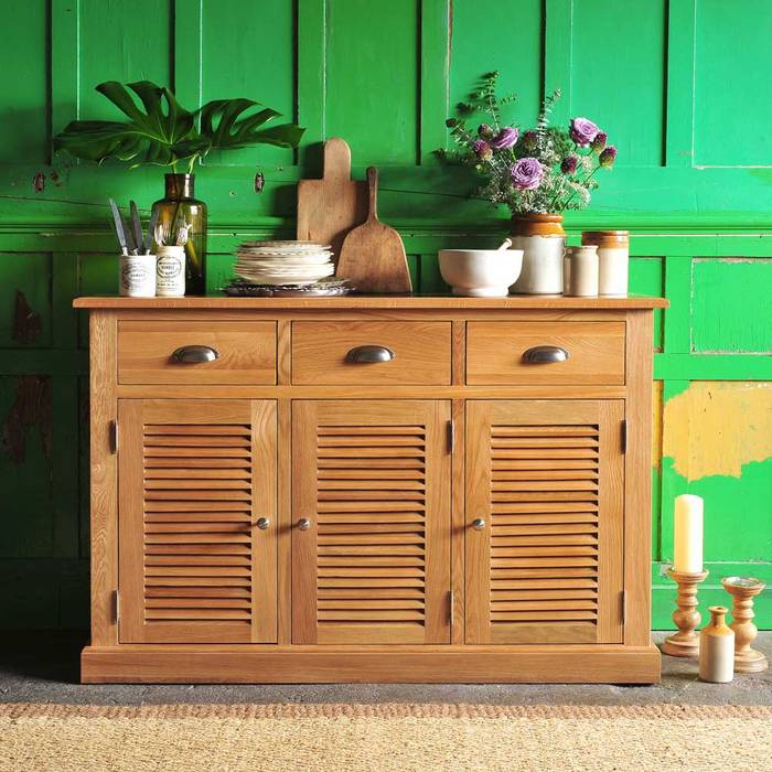 Hudson Oak 3 Door Sideboard The Cotswold Company Country style dining room Wood Wood effect