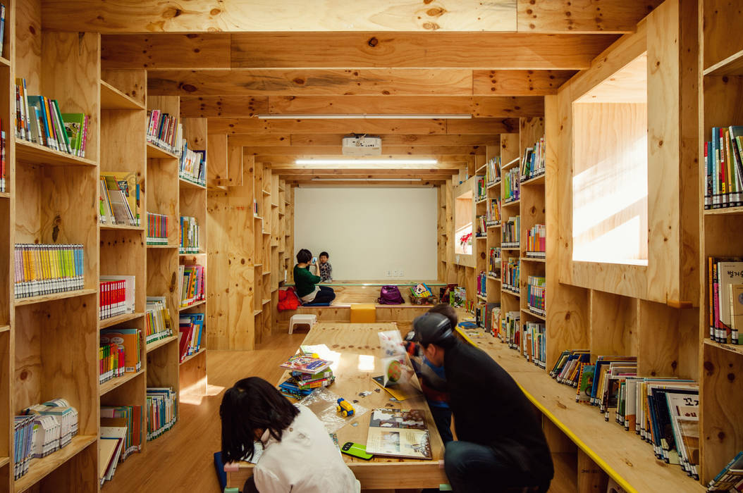 동대문 어린이 도서관, (주)유타건축사사무소 (주)유타건축사사무소 مساحات تجارية خشب Wood effect محلات تجارية