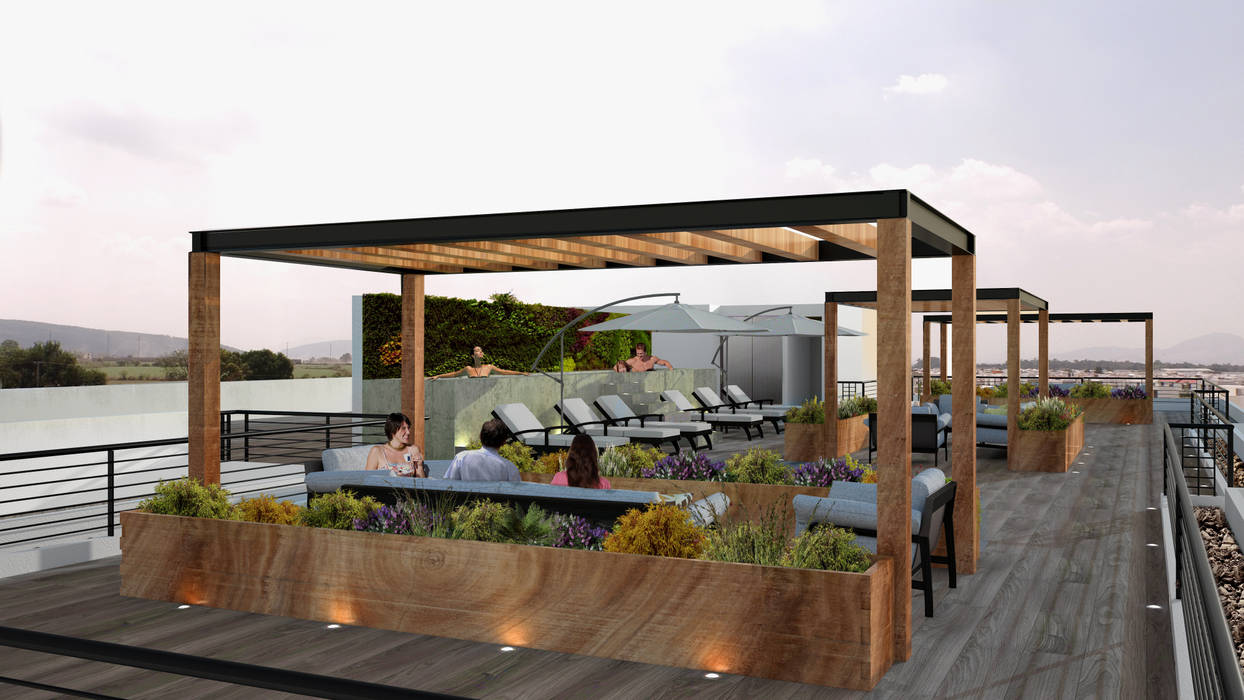 Roof garden OK ARQUITECTURA Jardines modernos